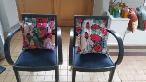 Coussin décoratif déhoussable et à motif