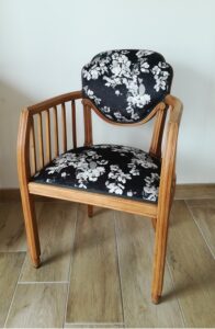 fauteuil style art déco restauré à l'atelier